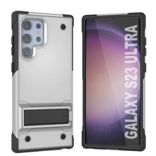 Load image into Gallery viewer, Coque Punkcase Galaxy S23 Ultra [Série Reliance] Protection hybride de qualité militaire avec béquille intégrée [Blanc-Noir]
