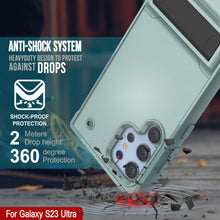Load image into Gallery viewer, Coque Punkcase Galaxy S23 Ultra [Série Reliance] Étui hybride de protection de qualité militaire avec béquille intégrée [Vert]
