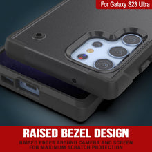 Load image into Gallery viewer, Étui Punkcase Galaxy S23 Ultra [Série Reliance] Coque hybride de protection de qualité militaire avec support intégré [Gris-Noir]
