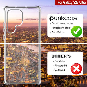 Coque PunkCase pour Galaxy S23 Ultra [Série Acrylique Transparente] pour Galaxy S23 Ultra 5G (6,8") (2023) [Transparente]