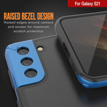 Charger l&#39;image dans la galerie, Punkcase Galaxy S21 Case [Mirage Series] Heavy Duty Phone Cover (Blue) (Color in image: Black)
