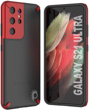 Charger l&#39;image dans la galerie, Punkcase Galaxy S21 Ultra Case [Mirage Series] Heavy Duty Phone Cover (Red) (Color in image: Red)
