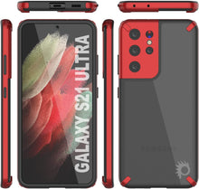 Charger l&#39;image dans la galerie, Punkcase Galaxy S21 Ultra Case [Mirage Series] Heavy Duty Phone Cover (Red) 
