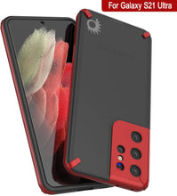 Charger l&#39;image dans la galerie, Punkcase Galaxy S21 Ultra Case [Mirage Series] Heavy Duty Phone Cover (Red) 
