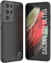 Charger l&#39;image dans la galerie, Punkcase Galaxy S21 Ultra Case [Mirage Series] Heavy Duty Phone Cover (Black) (Color in image: Black)
