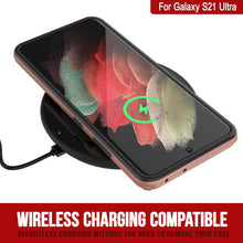 Charger l&#39;image dans la galerie, Punkcase Galaxy S21 Ultra Case [Mirage Series] Heavy Duty Phone Cover (Gold) 
