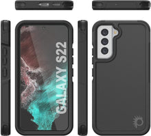 Charger l&#39;image dans la galerie, PunkCase Galaxy S22 Case, [Spartan 2.0 Series] Clear Rugged Heavy Duty Cover [Black] 
