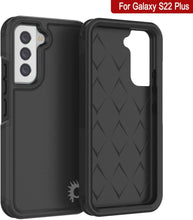 Charger l&#39;image dans la galerie, PunkCase Galaxy S22+ Plus Case, [Spartan 2.0 Series] Clear Rugged Heavy Duty Cover [Black] 
