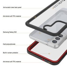 Charger l&#39;image dans la galerie, Galaxy S22 Water/ Shock/ Snowproof [Extreme Series] Slim Screen Protector Case [Red] (Color in image: Light blue)
