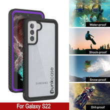 Load image into Gallery viewer, Galaxy S22 Water/ Shockproof [Extreme Series] Slim Screen Protector Case [Purple] (Color in image: White)
