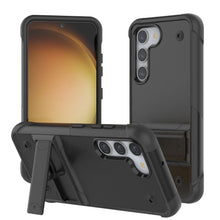 Charger l&#39;image dans la galerie, Coque Punkcase Galaxy S23 [Série Reliance] Coque de protection hybride de qualité militaire avec béquille intégrée [Noir]
