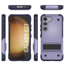 Charger l&#39;image dans la galerie, Coque Punkcase pour Galaxy S23 [Série Reliance] Coque hybride militaire protectrice de qualité supérieure avec support intégré [Violet-Marine]
