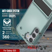 Charger l&#39;image dans la galerie, Coque Punkcase Galaxy S23 [Série Reliance] Étui hybride de protection de qualité militaire avec béquille intégrée [Vert]

