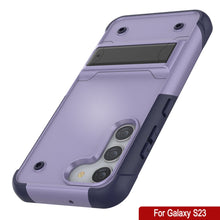 Charger l&#39;image dans la galerie, Coque Punkcase pour Galaxy S23 [Série Reliance] Coque hybride militaire protectrice de qualité supérieure avec support intégré [Violet-Marine]
