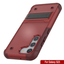 Charger l&#39;image dans la galerie, Coque Punkcase Galaxy S23 [Série Reliance] Coque hybride de protection de qualité militaire avec béquille intégrée [Rouge-Rose]
