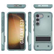 Charger l&#39;image dans la galerie, Coque Punkcase Galaxy S23 [Série Reliance] Étui hybride de protection de qualité militaire avec béquille intégrée [Vert]
