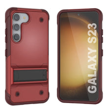 Charger l&#39;image dans la galerie, Coque Punkcase Galaxy S23 [Série Reliance] Coque hybride de protection de qualité militaire avec béquille intégrée [Rouge-Rose]
