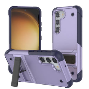 Coque Punkcase pour Galaxy S23 [Série Reliance] Coque hybride militaire protectrice de qualité supérieure avec support intégré [Violet-Marine]
