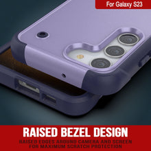 Charger l&#39;image dans la galerie, Coque Punkcase pour Galaxy S23 [Série Reliance] Coque hybride militaire protectrice de qualité supérieure avec support intégré [Violet-Marine]
