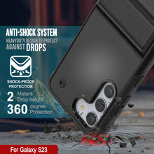 Charger l&#39;image dans la galerie, Coque Punkcase Galaxy S23 [Série Reliance] Coque de protection hybride de qualité militaire avec béquille intégrée [Noir]
