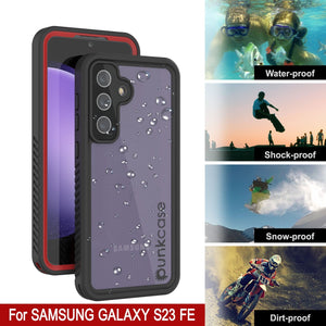 Galaxy S23 FE Water/ Shock/ Snowproof [Série Extrême] Étui Protecteur d'Écran Fin [Rouge]