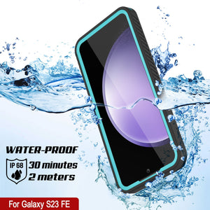 Coque de protection pour écran Galaxy S23 FE étanche/résistance aux chocs et à la neige [série extrême] [bleu sarcelle]