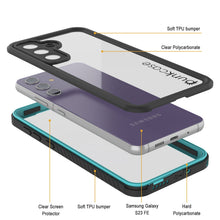 Charger l&#39;image dans la galerie, Coque de protection pour écran Galaxy S23 FE étanche/résistance aux chocs et à la neige [série extrême] [bleu sarcelle]

