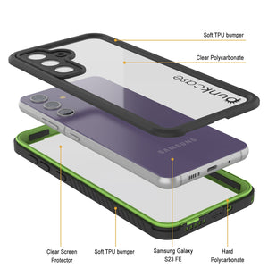 Galaxy S23 FE étui de protection d'écran [Série Extrême] étanche/ antichoc [Vert clair]