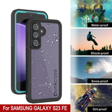 Charger l&#39;image dans la galerie, Coque de protection pour écran Galaxy S23 FE étanche/résistance aux chocs et à la neige [série extrême] [bleu sarcelle]
