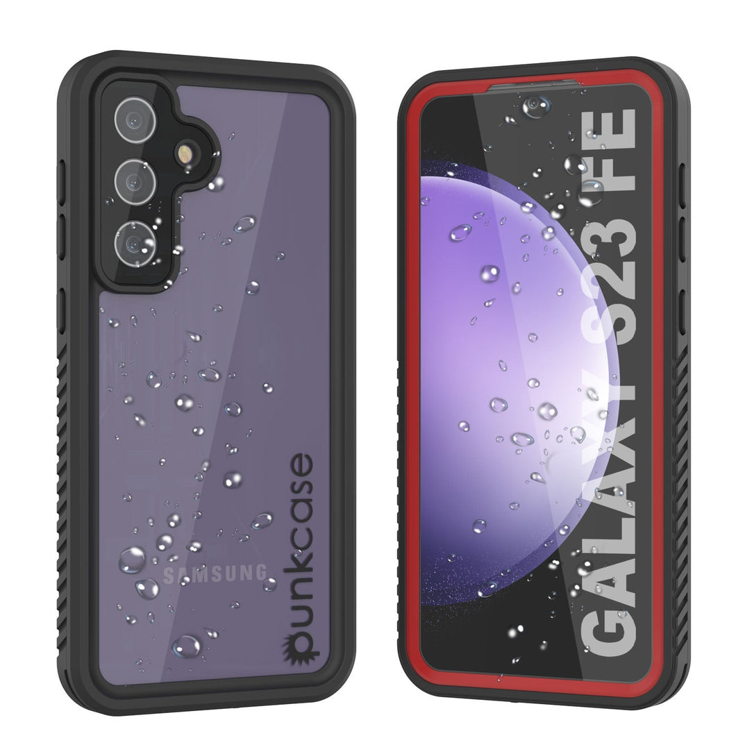 Galaxy S23 FE Water/ Shock/ Snowproof [Série Extrême] Étui Protecteur d'Écran Fin [Rouge]