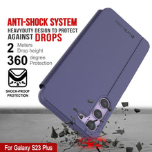 Charger l&#39;image dans la galerie, Coque de protection Punkcase Galaxy S23+ Plus Reflector Flip Cover [Violet]
