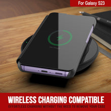 Charger l&#39;image dans la galerie, Punkcase Étui Réflecteur Protecteur pour Galaxy S23 avec Rabat [Noir]
