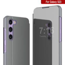 Charger l&#39;image dans la galerie, Étui Punkcase Galaxy S23 Reflector, couverture de protection rabattable [argent]
