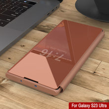 Load image into Gallery viewer, Étui Punkcase Galaxy S23 Ultra Reflecteur Coque de protection à rabat [Rose]
