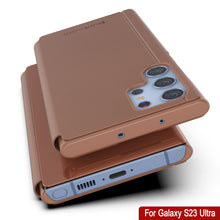 Load image into Gallery viewer, Étui Punkcase Galaxy S23 Ultra Reflecteur Coque de protection à rabat [Rose]
