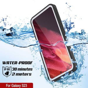 Galaxy S23 Coque fine Punkcase [Série Extrême] étanche/ résistante aux chocs/ à la neige/ à la saleté [Blanc]
