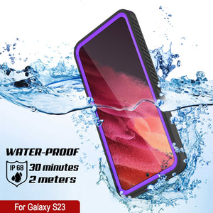 Coque de protection d'écran mince résistante à l'eau et aux chocs pour Galaxy S23 [Série Extrême] [Violet]