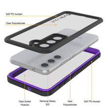 Charger l&#39;image dans la galerie, Coque de protection d&#39;écran mince résistante à l&#39;eau et aux chocs pour Galaxy S23 [Série Extrême] [Violet]
