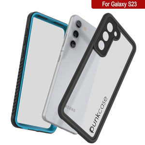 Galaxy S23 Résistant à l'eau, aux chocs, à la neige et à la saleté Étui Slim Série Extrême Bleu Clair.