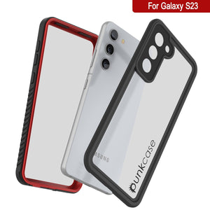 Coque protectrice mince [Série Extrême] pour Galaxy S23, anti-eau/ choc/ neige [Rouge].