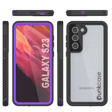 Charger l&#39;image dans la galerie, Coque de protection d&#39;écran mince résistante à l&#39;eau et aux chocs pour Galaxy S23 [Série Extrême] [Violet]
