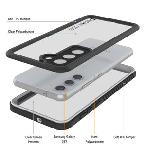 Galaxy S23 Coque fine Punkcase [Série Extrême] étanche/ résistante aux chocs/ à la neige/ à la saleté [Blanc]