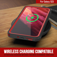 Charger l&#39;image dans la galerie, Coque protectrice mince [Série Extrême] pour Galaxy S23, anti-eau/ choc/ neige [Rouge].
