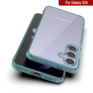 Étui de chargement sans fil magnétique pour Galaxy S25 [Série acrylique transparente] [Antidérapant] pour Galaxy S25 [Rouge]