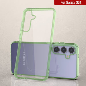 Étui de chargement sans fil magnétique pour Galaxy S25 [Série acrylique transparente] [Antidérapant] pour Galaxy S25 [Marine]