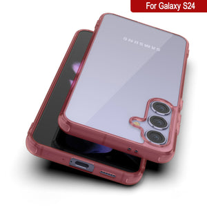 Étui de chargement sans fil magnétique pour Galaxy S25 [Série acrylique transparente] [Antidérapant] pour Galaxy S25 [Sarcelle]