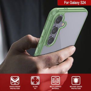 Coque Galaxy S25 [Série Acrylique Transparente] [Antidérapante] Pour Galaxy S25 [Vert]