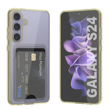 Load image into Gallery viewer, Case de support de carte Galaxy S24 [Série Crystal CardsLot] [Slim Fit] [Yellow]

