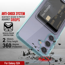 Load image into Gallery viewer, Étui du support de carte Galaxy S24 [série Crystal CardsLot] [Slim Fit] [Teal]
