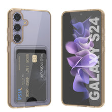Load image into Gallery viewer, Case de support de carte Galaxy S24 [Série Crystal CardsLot] [Slim Fit] [Orange]
